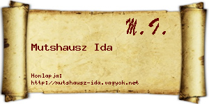 Mutshausz Ida névjegykártya